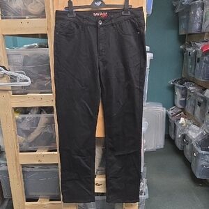 Santana Jeans Size 10 Black Mid Rise Classic Straight Leg Jean